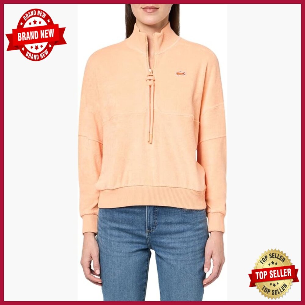 Oversize High Neck 3/4 Zip Fleece Sweatshirt Recycled Polyester